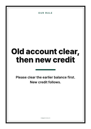 Poster: Old account clear, then new credit